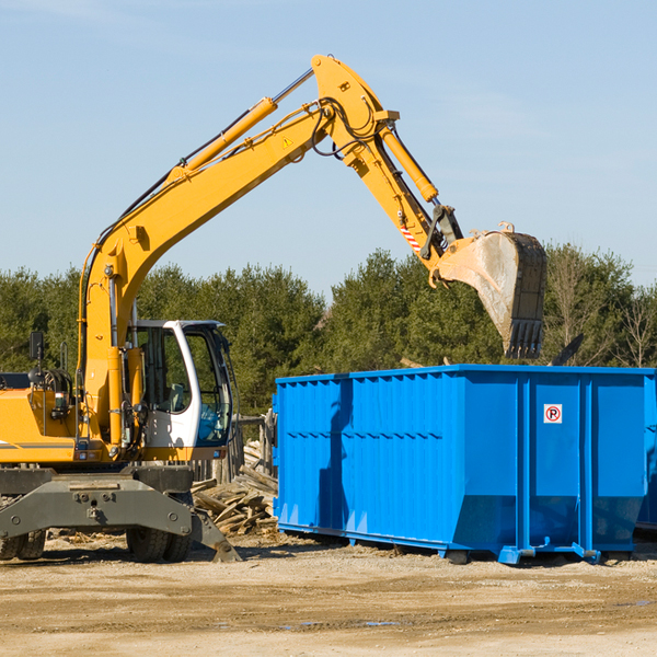 are there any restrictions on where a residential dumpster can be placed in Sequoyah Oklahoma